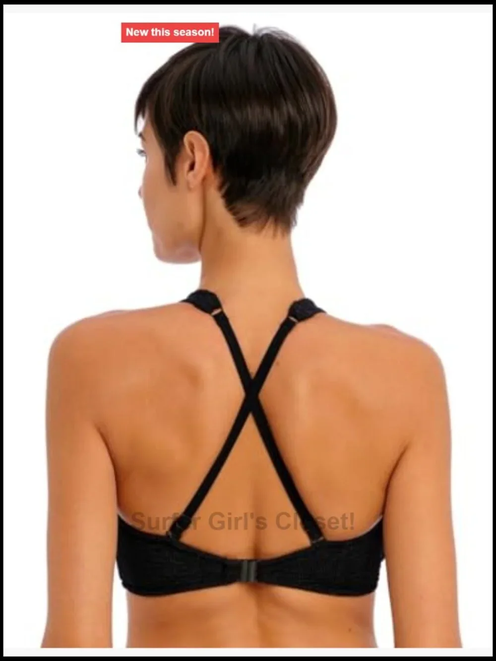 Underwire Bralette Bikini Top, Nylon Blend, Adjustable Straps, Swim Top